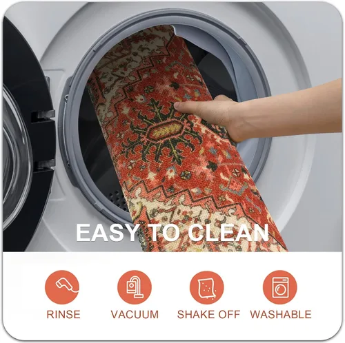 Vista 4 de Collive Tapete lavable para puerta de interior, antideslizante, retro, de 20 x 32 pulgadas, tapete de entrada de absorción rápida, tapete de entrada