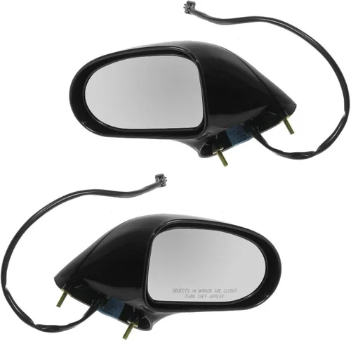 Vista 253 de TRQ Conjunto de 2 piezas de espejo lateral para conductor y pasajero, ajuste eléctrico, sin calefacción, sin memoria, color negro, compatible