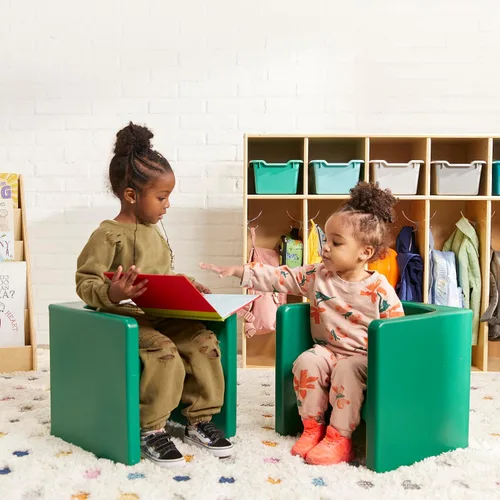 Vista 79 de ECR4Kids Tri-Me 3 en 1 silla cubo, muebles para niños, color azul polvo