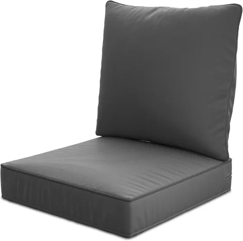 Vista 16 de Cojines de Asiento Profundo para Exteriores de 22" x 22" x 6" - Impermeables y Resistentes a la Decoloración, Cojines de Reemplazo para Muebles