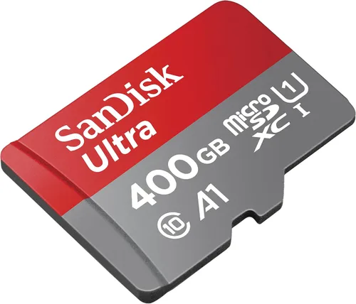 Vista 2 de Versión anterior Tarjeta de memoria SanDisk Ultra microSDXC UHS-I de 400 GB con adaptador, 120 MBs, C10, U1, Full HD, A1, tarjeta Micro SD