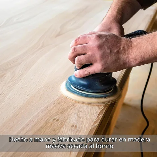 Vista 7 de MH London Wandsworth Mesa auxiliar de madera – Mesas pequeñas hechas a mano exclusivamente – Mesa auxiliar triangular contemporánea para sala