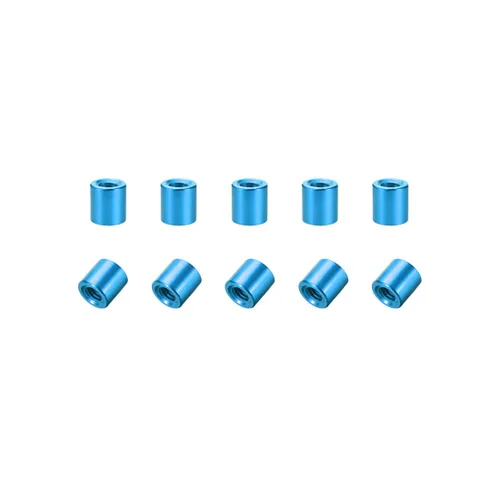 uxcell 10 unids M3x6mm redondo aluminio Standoff columna espaciador hembra azul aguamarina para Drone FPV Quadcopter Racing RC multirotors piezas DIY