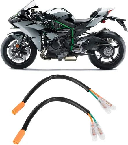 Vista 3 de Adaptador de cableado de giro, XF220102 7.7 pulgadas Adaptador de cableado de giro de motocicleta Reemplazo de enchufe de 2 pines de giro de cable
