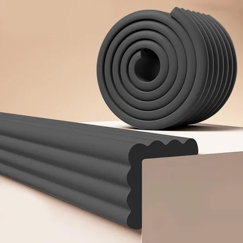 6.56 pies: protectores de bordes y esquinas de bebé, tira de espuma suave, protector de muebles de 3.15 pulgadas de ancho para mesa a prueba de Negro