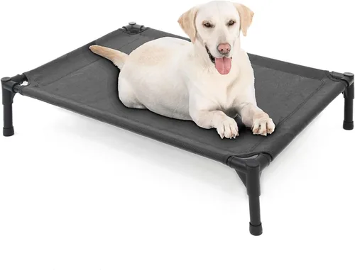 Vista 15 de Garnpet Cama elevada para perros pequeños, cuna elevada para perros que se adapta a hasta 150 libras, catres resistentes para mascotas con malla