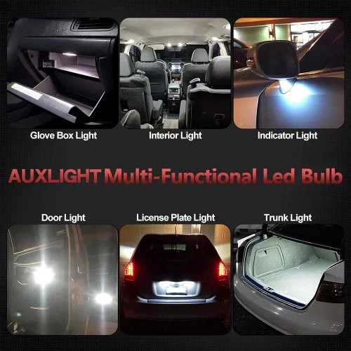 Vista 7 de AUXLIGHT DE3175 DE3021 6418 6411 211-2 212-2 578 569 Canbus Bombillas LED de luz interior sin errores 6000K Xenon Blanco, Super brillante 6SMD chips