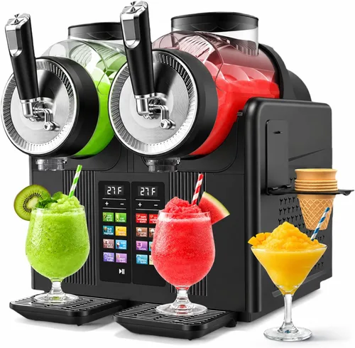 Máquina de granizado de doble tanque para el hogar, fabricante de helado