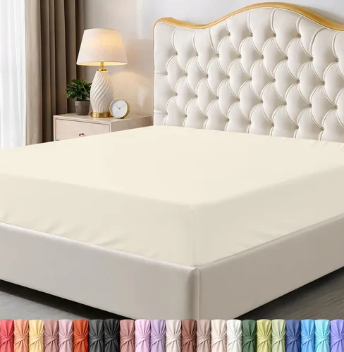 Vista 34 de Utopia Bedding - Paquete a granel de 2 sábanas bajeras ajustadas de microfibra cepillada suave con bolsillos profundos, resistentes al encogimiento