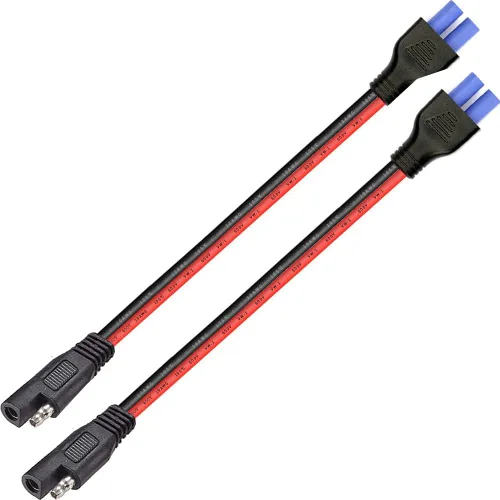 Vista 5 de Adaptador de conector macho XT30 a EC3 hembra, 4 cables de extensión XT30-EC3, adaptador de batería RC con cable de silicona de 2.0 in 16AWG