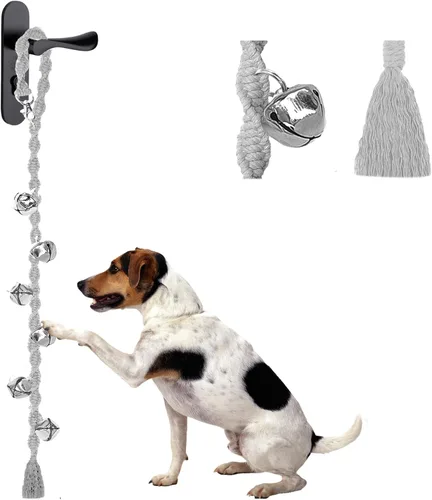 Vista 17 de Campanas de Perro para Salir al Aire Libre y Entrenamiento de Orinal para Cachorros, Campana de Puerta de Perro Ajustable para Ir al Baño, Hecho a