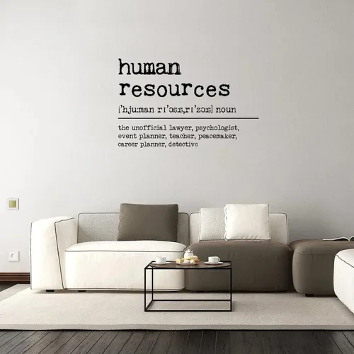 Vista 3 de Calcomanías de vinilo para pared, decoración del hogar, el sustantivo divertido, definición de recursos humanos, calcomanías para niñas, niños