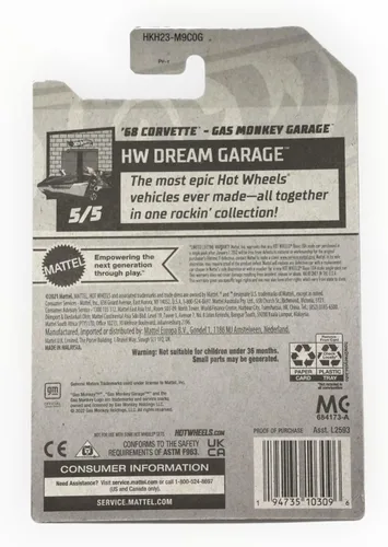 Vista 2 de Hot Wheels '68 Corvette Gas Monkey Garage, HW Dream Garage 5/5 [oro] 139/250