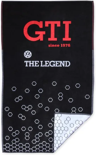 Vista 2 de BRISA VW Collection - Toalla de baño de playa Volkswagen en diseño GTI (GTI The Legend/negro)