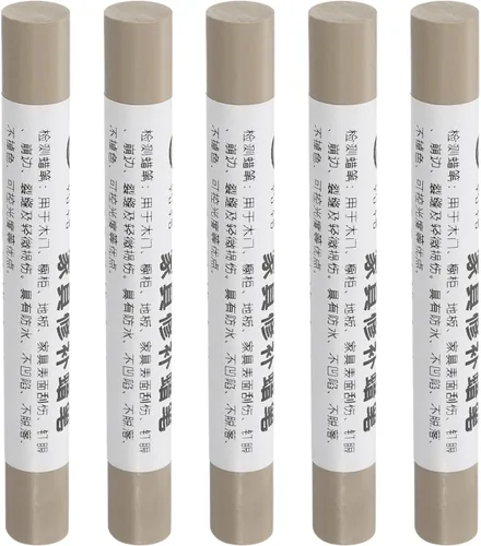 Vista 79 de uxcell Lápices de reparación de muebles, 5 unidades, barra de relleno de cera de madera, marcadores de muebles para retoques - para agujeros