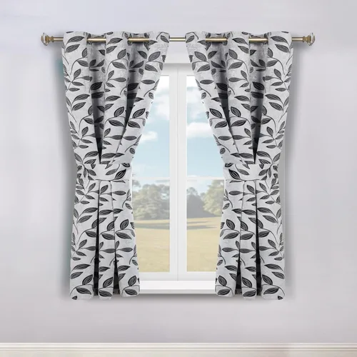 Vista 196 de Superior Cortinas opacas, oscurecimiento de la habitación para dormitorio, bloqueo solar, térmicas, cortinas bohemias modernas, colección de hojas