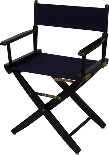 Vista 76 de American Trails Silla de director extra ancha de 18.0 in, marco negro con lona negra premium