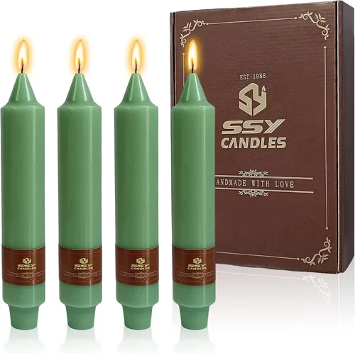 Vista 53 de Velas de hechizo blanco de 5 pulgadas, velas cortas cónicas de vigilia, velas de campanilla, 4 unidades para oración y meditación de fe religiosa