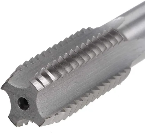 Vista 5 de uxcell Macho métrico de rosca de máquina M18 x 2.5 de alta velocidad de acero roscado roscado herramienta de roscado de flautas rectas