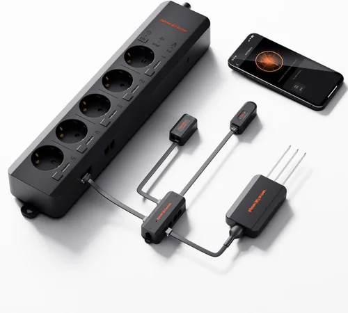 Vista 9 de Spider Farmer GGS AC5 Power Strip Kits, 5 tomas de control basadas en aplicaciones de CA, sensor de suelo 3 en 1, sensor de luz húmeda