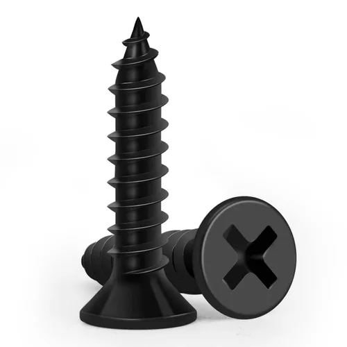 Vista 8 de Tornillos para madera de 1/2 pulgada, FIXLINK Tornillos para madera negros Phillips de cabeza plana premium 135 PCS, autorroscantes