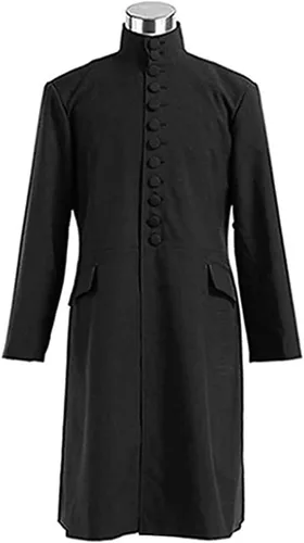 Vista 3 de Taenjooy Disfraz de profesor Snape, disfraz de mago, disfraz de mago de lujo, traje de mago, uniforme escolar, Halloween, cosplay para adultos