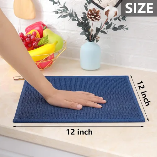 Vista 82 de Homaxy Paños de cocina de 100% algodón con tejido de gofre, ultra suaves, absorbentes, de secado rápido, 12 x 12 pulgadas, paquete de 6, amarillo