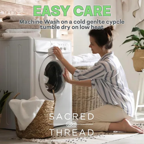 Vista 7 de Sacred Thread Edredón reversible – Poliéster y rayón derivado del relleno de edredón de bambú, para todas las estaciones, relleno alternativo al