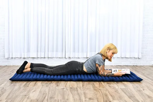 Vista 303 de Leewadee colchón tailandés enrollable para cama de invitados, tapete de yoga, para masaje tailandés, ecológico, orgánico y natural.