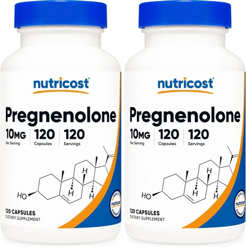 Vista 6 de Nutricost Pregnenolone 10 mg, 120 cápsulas - Sin OMG, sin gluten, cápsulas vegetarianas