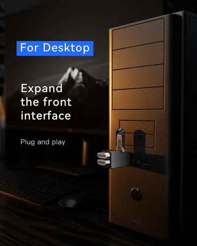Vista 7 de FORIDA Adaptador USB de 3 Puertos, Hub USB con USB 3.0 y Adaptador USB Doble, Divisor USB Portátil 1 en 3 Salidas para Teclado, Disco Duro Móvil