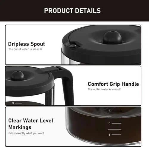 Vista 6 de Repuesto de cafetera de 12 tazas compatible con los modelos Keurig 5000 K-Duo Essentials y K-Duo Essentials para cafeteras calientes y frías