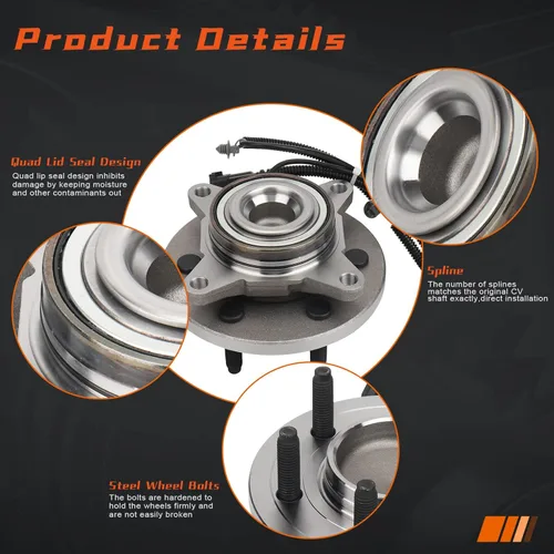 Vista 4 de DRIVESTAR 515143 Cojinete de rueda delantera y conjunto de cubo compatible con Lincoln Navigation 2011, 2012, 2013, 2014, Ford F-150/Expedition