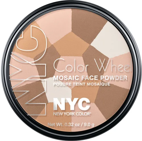 New York Color Wheel Mosaic Face Powder - Resaltador translúcido, 0.32 onzas