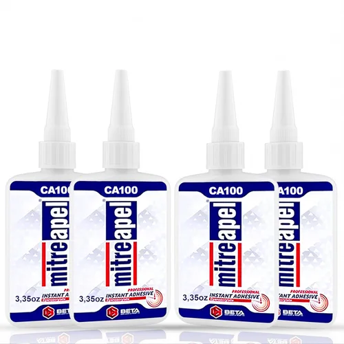 Vista 10 de MITREAPEL Super pegamento de cianoacrilato (CA) (3.5 oz) para plástico, metal, cuero, cerámica - Adhesivo rápido para carpintería, modelos de hobby