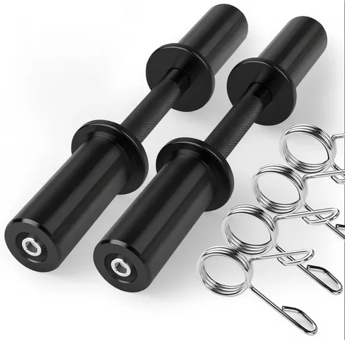 Pair of 16" Olympic Dumbbell Handles – Loadable Dumbbell Bars for 2" Olympic Weight Plates (150LBS Weight Capacity), Ideal for Home Gym Strength
