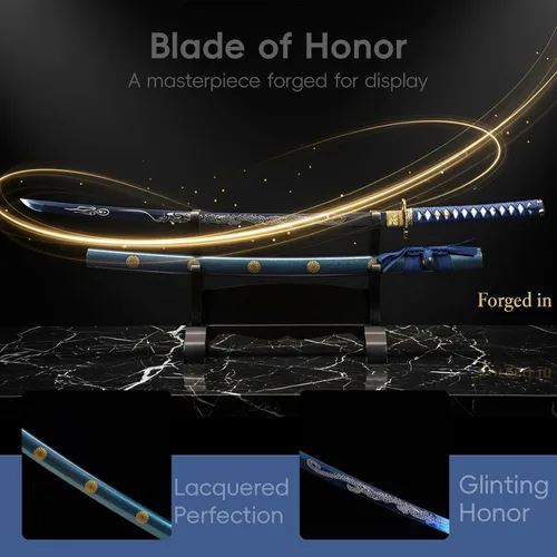 Vista 8 de Espada Katana samurái japonesa real hecha a mano 1045/1060/1095/T10 de acero al carbono templado con calor/arcilla, Dragon Tsuba, espiga completa