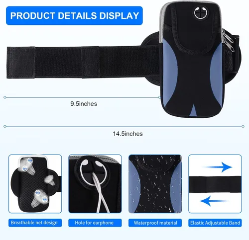 Vista 3 de LUPPO Bolsa para botella de agua para copa Stanley, bolsa de accesorios para vaso Stanley de 40 onzas y 30 onzas, bolsa de gimnasio para correr