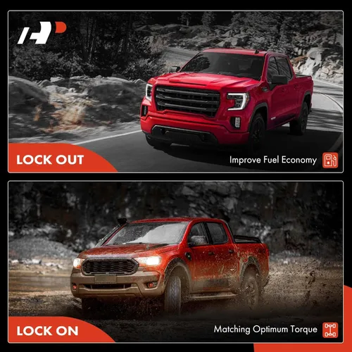 Vista 6 de A-Premium 2 piezas Eje delantero izquierdo y derecho 4WD Actuador de buje de bloqueo automático Ensamblaje de enlace de eje Compatible con Ford