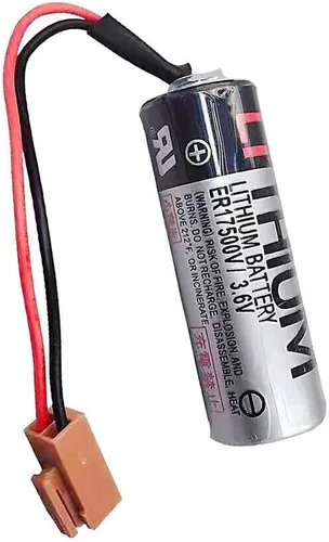 Vista 4 de KANGLEUS - Baterías de litio ER17500 V/3.6 V 2700 mAh, batería de respaldo CNC con enchufe marrón