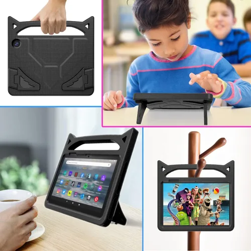Vista 3 de Funda para tablet de 7 pulgadas para niños, ligera, a prueba de golpes, con asa y soporte para tablet de 7 pulgadas, funda incompatible con iPad