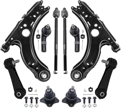 Vista 158 de Detroit Axle - Kit de suspensión de 10 piezas para Nissan Frontier Xterra Pathfinder 2005-2012, 4 brazos de control superiores inferiores