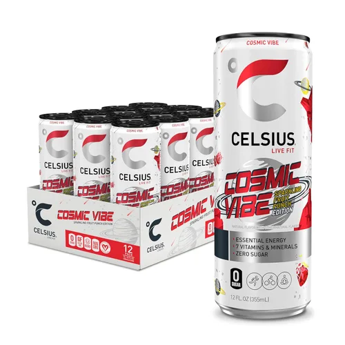 Vista 44 de CELSIUS Sparkling Fantasy Vibe, bebida energética esencial funcional, 12 onzas líquidas (paquete de 12)