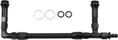 Vista 8 de Shkalacar Repuesto de línea de combustible de doble alimentación para carburador 4150 Holley 7/8 pulgadas -20 rosca, kit de línea de combustible