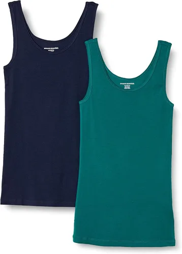 Vista 39 de Amazon Essentials - Camiseta sin mangas de corte entallado para mujer Carbón jaspeado/morado oscuro