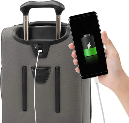 Vista 7 de Travelpro Crew Versapack - Maleta giratoria extensible Softside, Gris (Titanium Grey)), 407186205