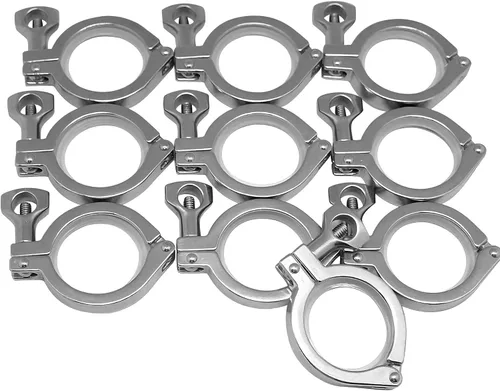 Vista 8 de Acero inoxidable 304 Single Pin Heavy Duty Tri Clamp con tuerca de ala para virola TC 1.5 "con 1 unid junta de silicona