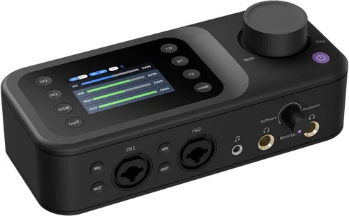 NearStream AMIX40U - Interfaz de audio USB de 10 canales y mezclador de Negro