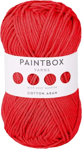 Vista 15 de Paintbox Yarns 100% algodón Aran, 50 g (1.76 oz), 85 m (93 yardas) - Lana blanca en cartón para crochet, tejer - Suave, ligera para suéter, ropa