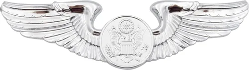 Vista 2 de Emblema de metal de la tripulación de la Fuerza Aérea